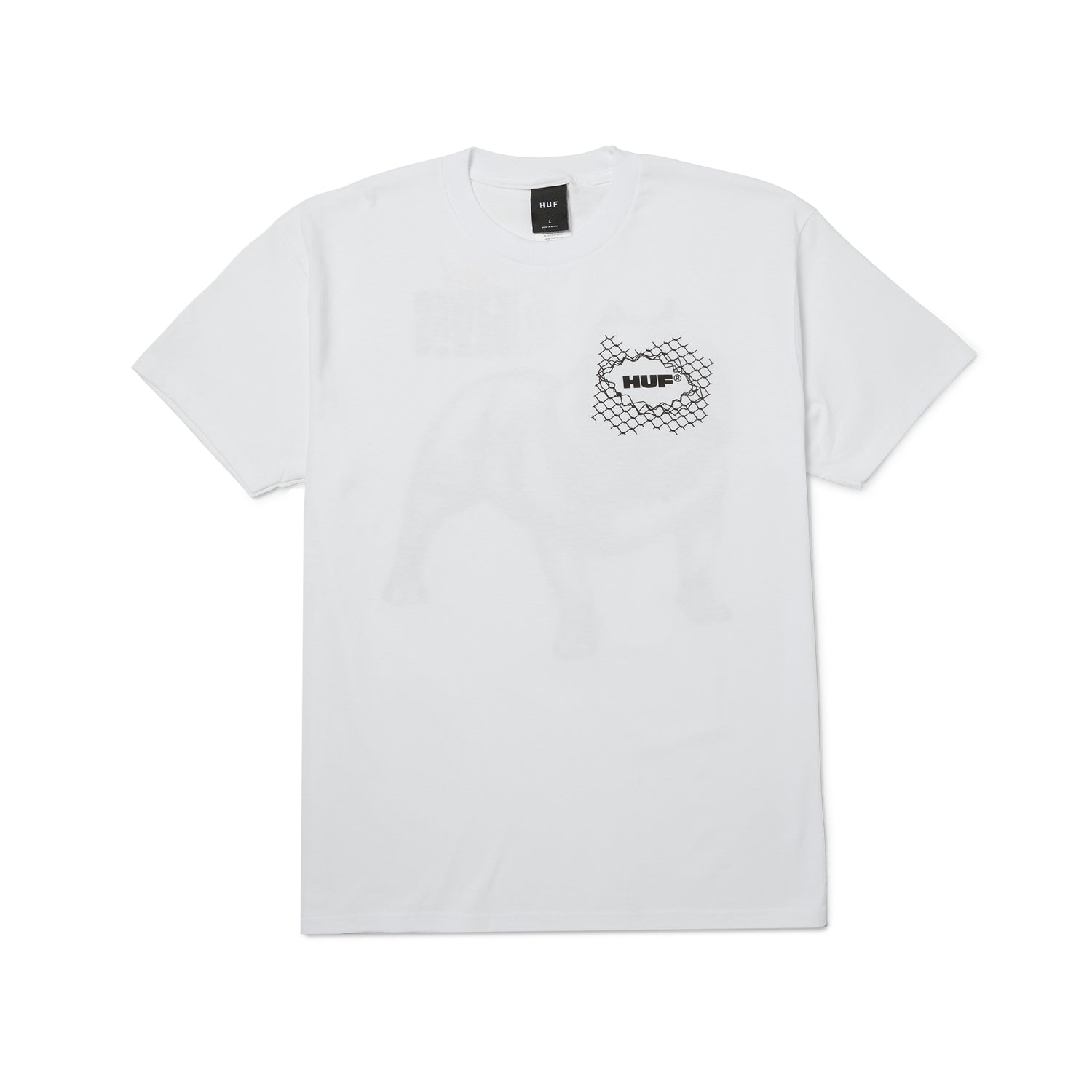 4 THE DAWGS S/S TEE - T-SHIRT 71MC0001184 -WHITE HUF 