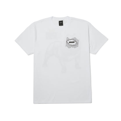 4 THE DAWGS S/S TEE - T-SHIRT 71MC0001184 -WHITE HUF 