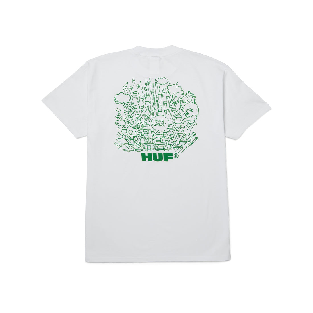 WHAT A JUNGLE S/S TEE - T-SHIRT 71MC0001215 -WHITE HUF 
