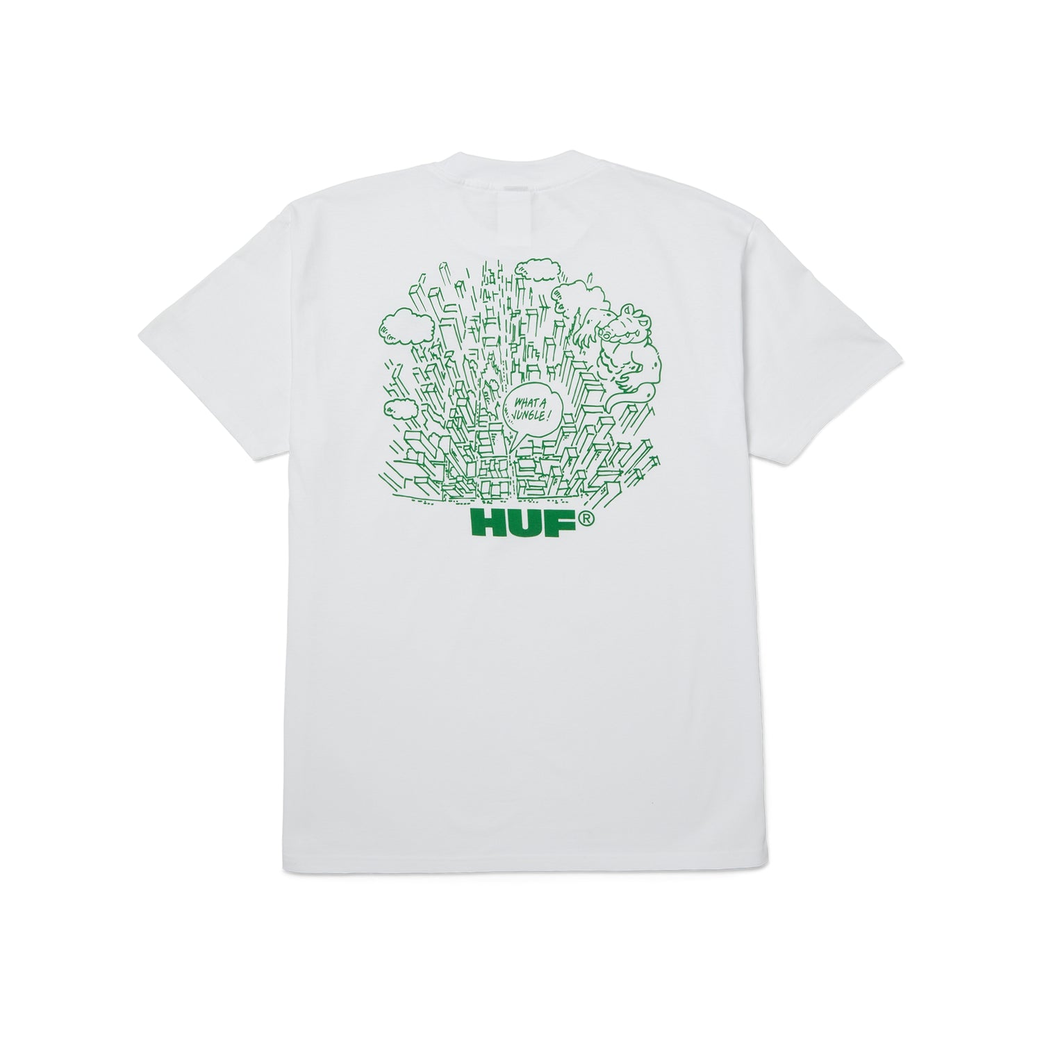WHAT A JUNGLE S/S TEE - T-SHIRT 71MC0001215 -WHITE HUF 