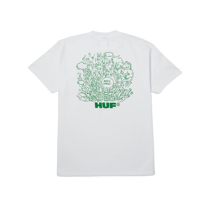 WHAT A JUNGLE S/S TEE - T-SHIRT 71MC0001215 -WHITE HUF 