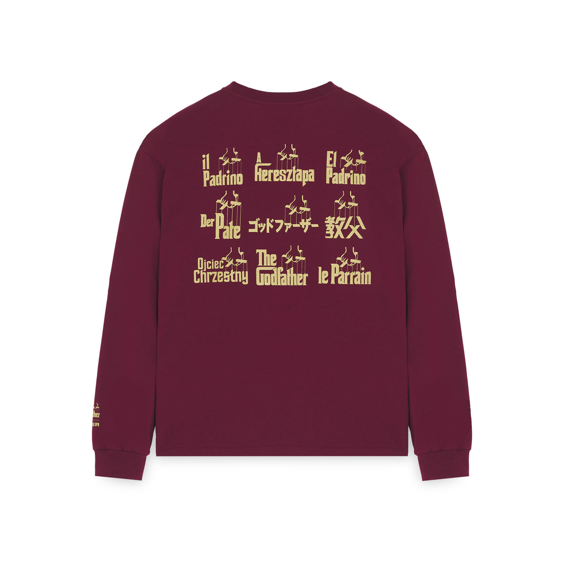 THE GODFATHER: WORLDWIDE LS - T-SHIRT 25WILS60 -BURGUNDY IUTER 
