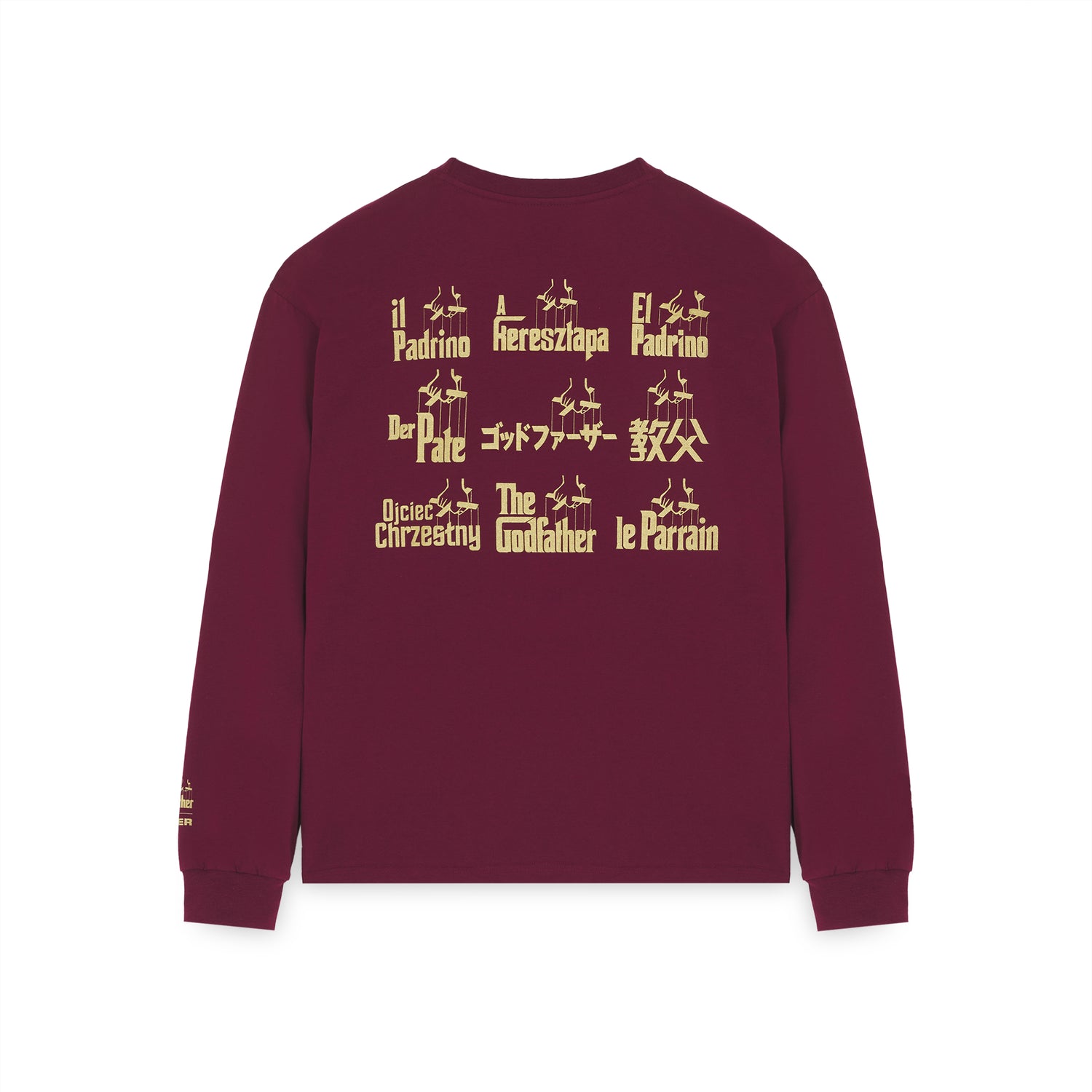 THE GODFATHER: WORLDWIDE LS - T-SHIRT 25WILS60 -BURGUNDY IUTER 