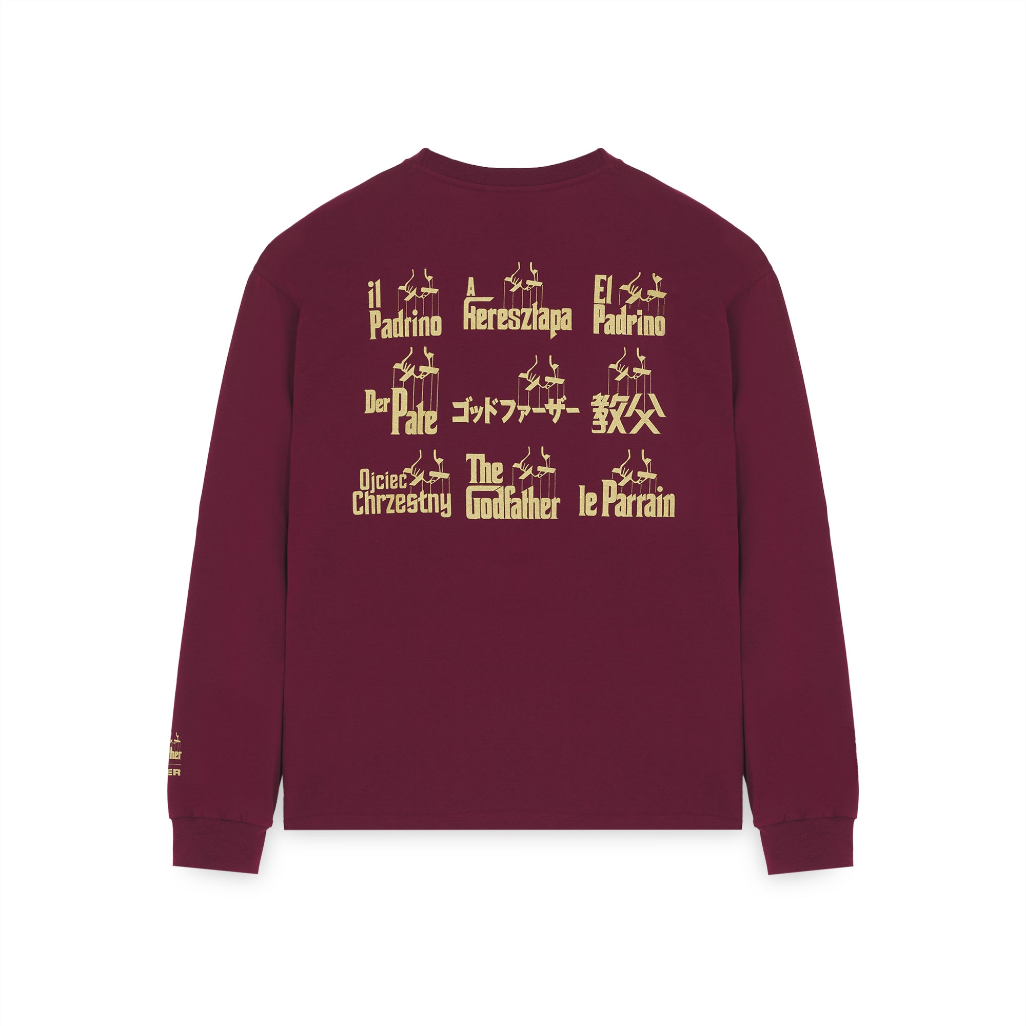 THE GODFATHER: WORLDWIDE LS - T-SHIRT 25WILS60 -BURGUNDY IUTER 