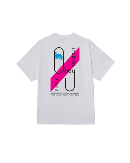 VISUAL STUDIOS - T-SHIRT 22MC0001477 -WHT OBEY 