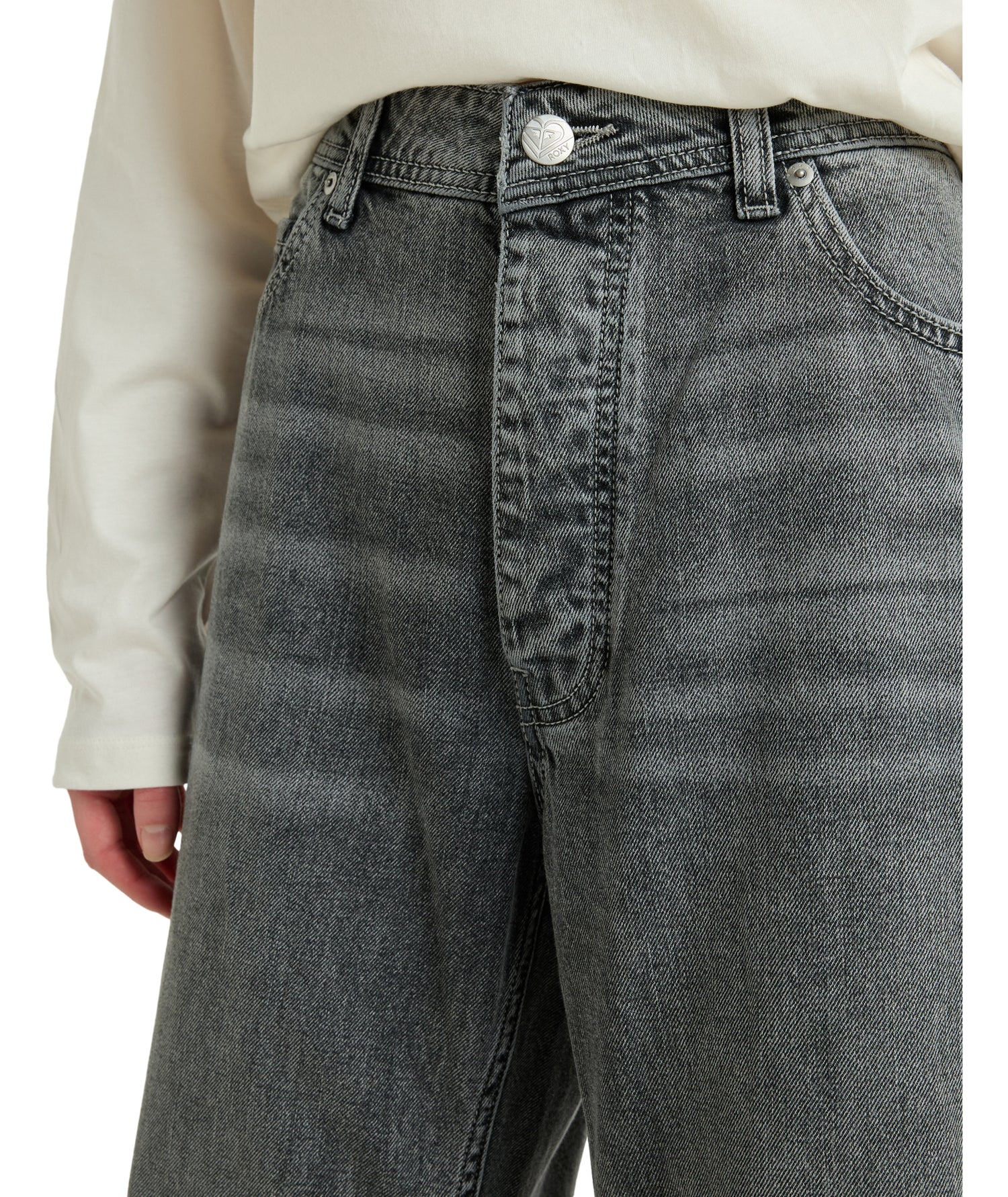 MILLA WIDE LEG REGULAR MID GR - JEANS ERJDP03312 -KPH0 ROXY 