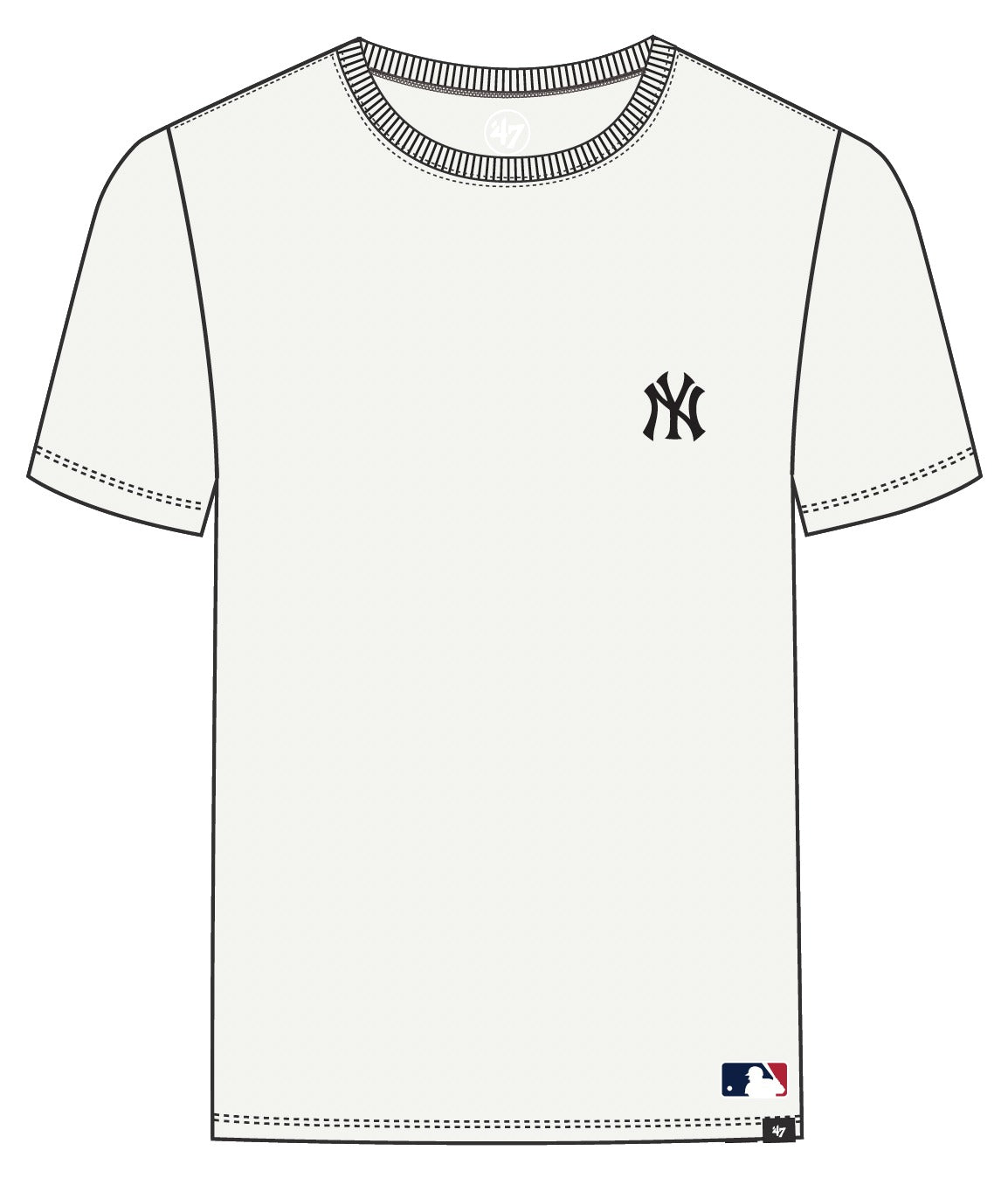 BASERUNNER EMB ECHO NEW YORK YANKEES - T-SHIRT 47-BB017TEMBRT709132 SS 47 BRAND 