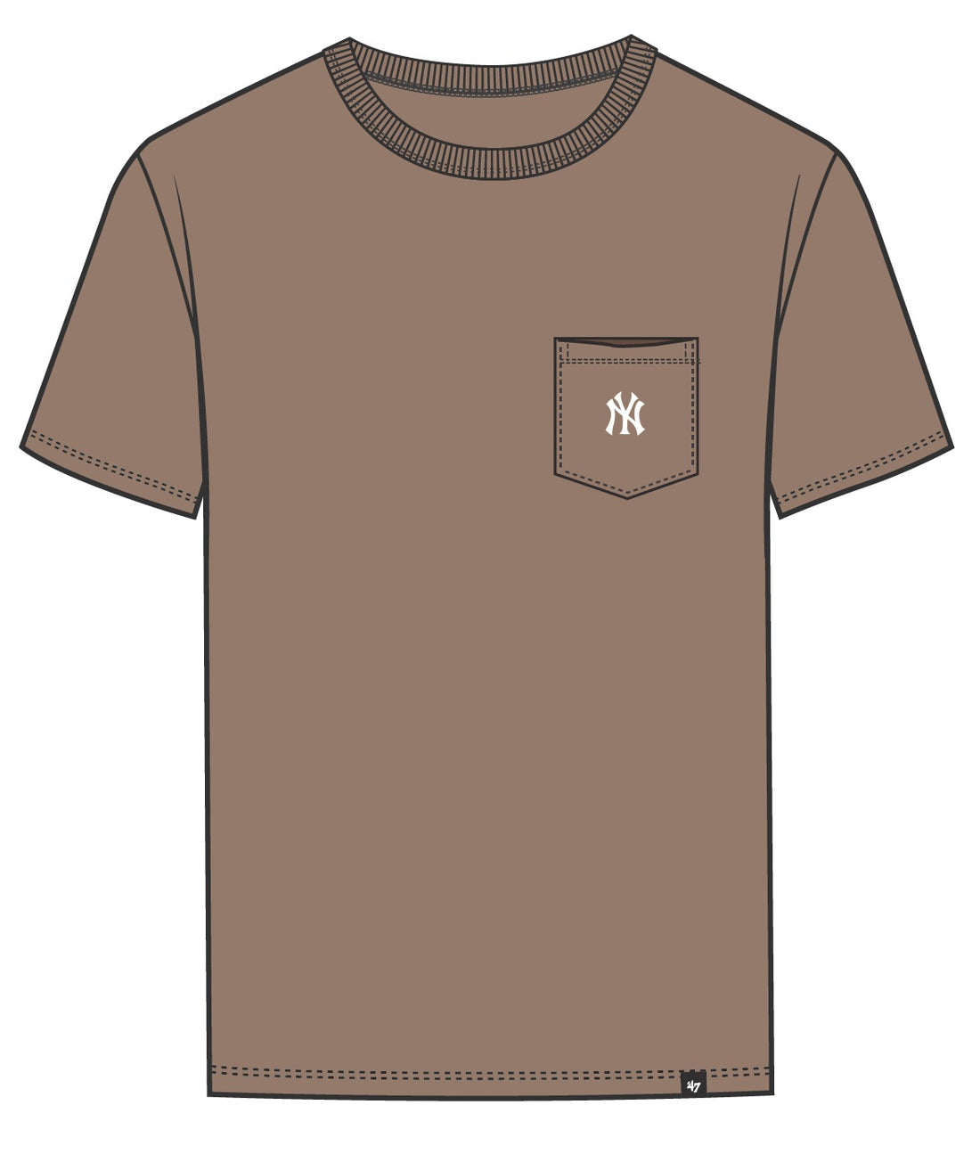BASERUNNER EMB ECHO POCKET NEW YORK YA - T-SHIRT 47-BB017TMOEQH707546 V1 47 BRAND 