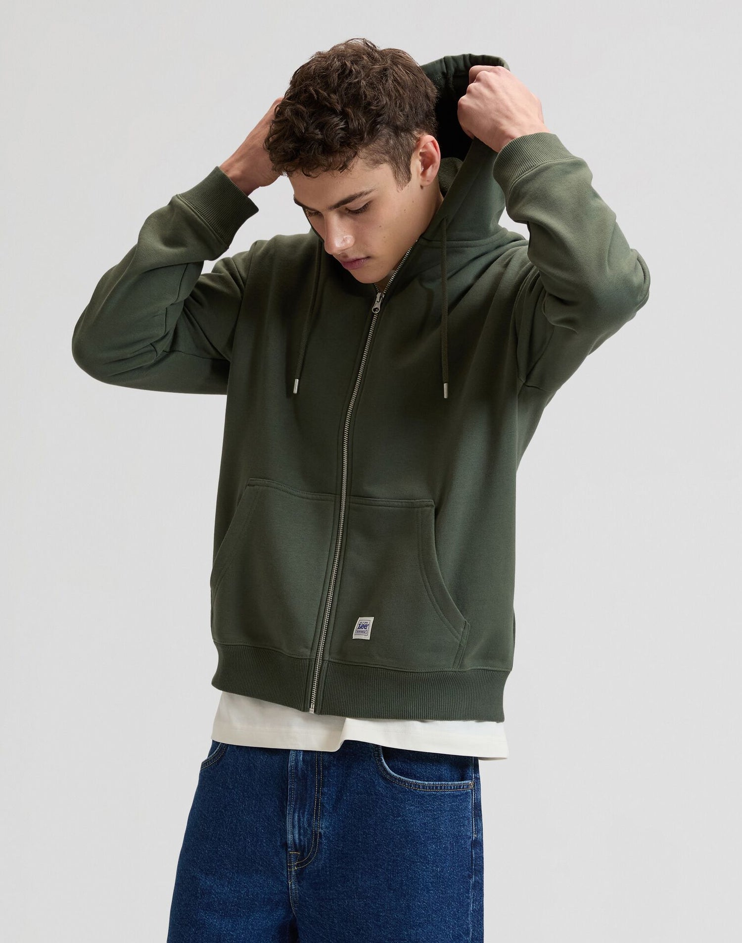WORKWEAR FULL ZIP OAK MOSS - FELPA 112378765 . LEE 