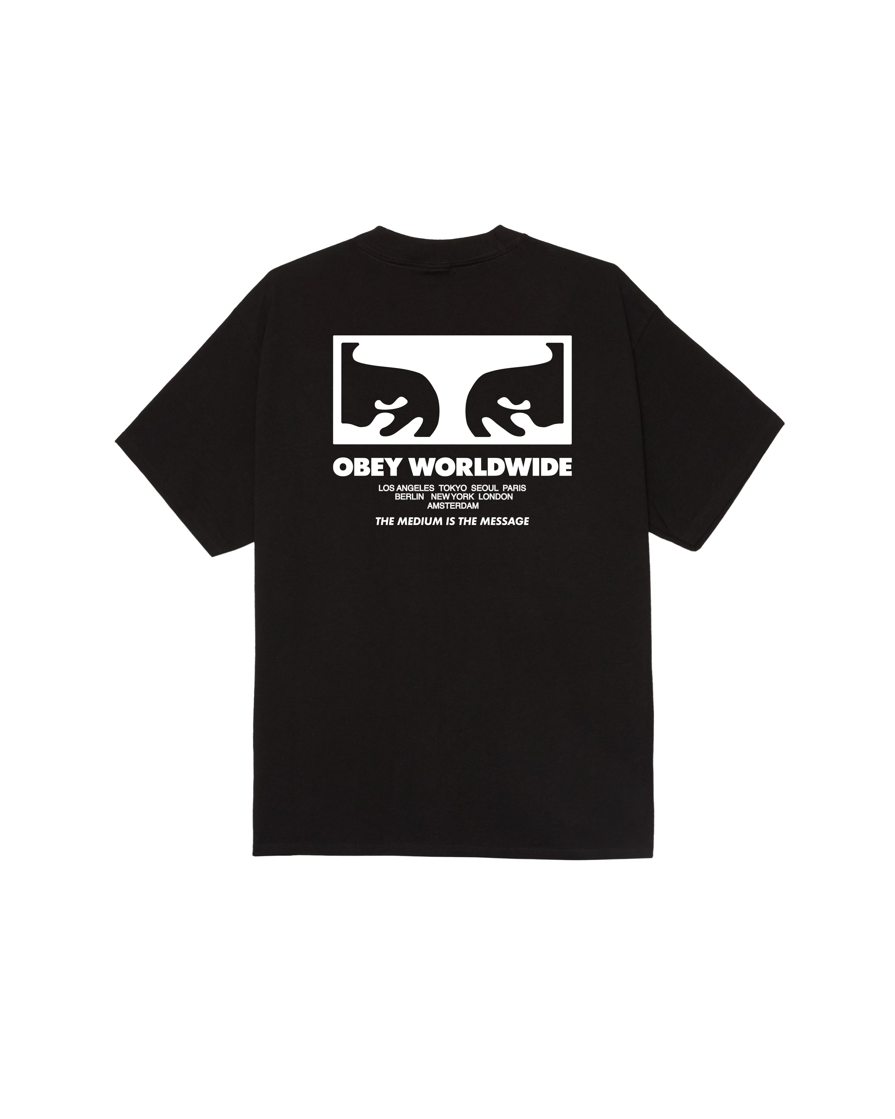 THE MEDIUM IS THE MESSAGE - T-SHIRT 22MC0001754 -BLK OBEY 