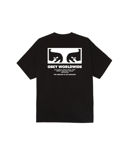 THE MEDIUM IS THE MESSAGE - T-SHIRT 22MC0001754 -BLK OBEY 