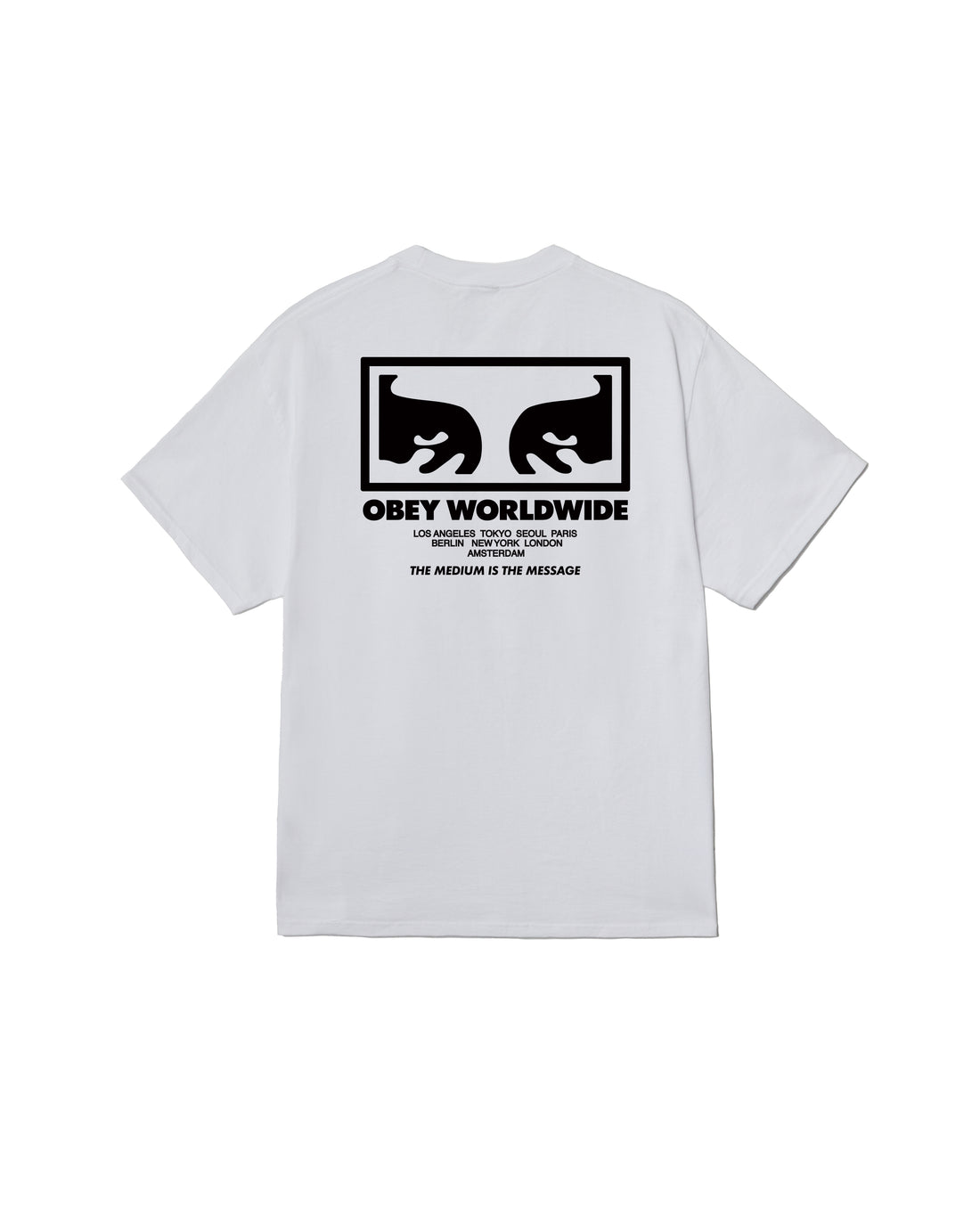 THE MEDIUM IS THE MESSAGE - T-SHIRT 22MC0001754 -WHT OBEY 