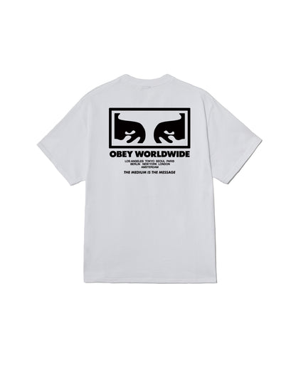 THE MEDIUM IS THE MESSAGE - T-SHIRT 22MC0001754 -WHT OBEY 