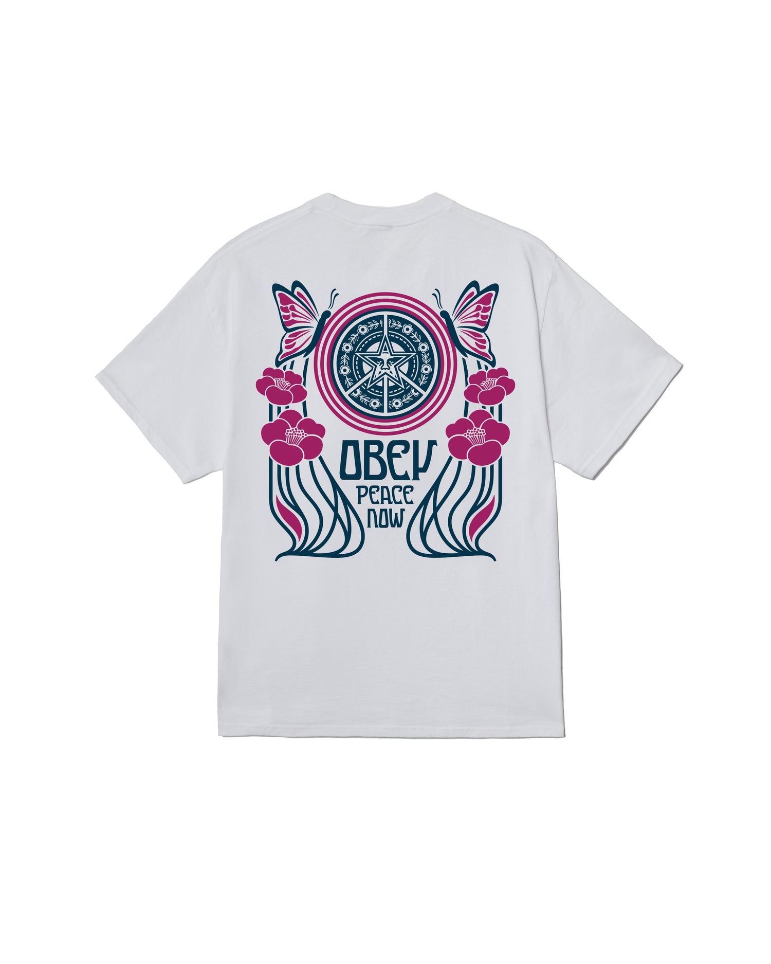 PEACE NOW BUTTERFLIES - T-SHIRT 22MC0001838 -WHT OBEY 