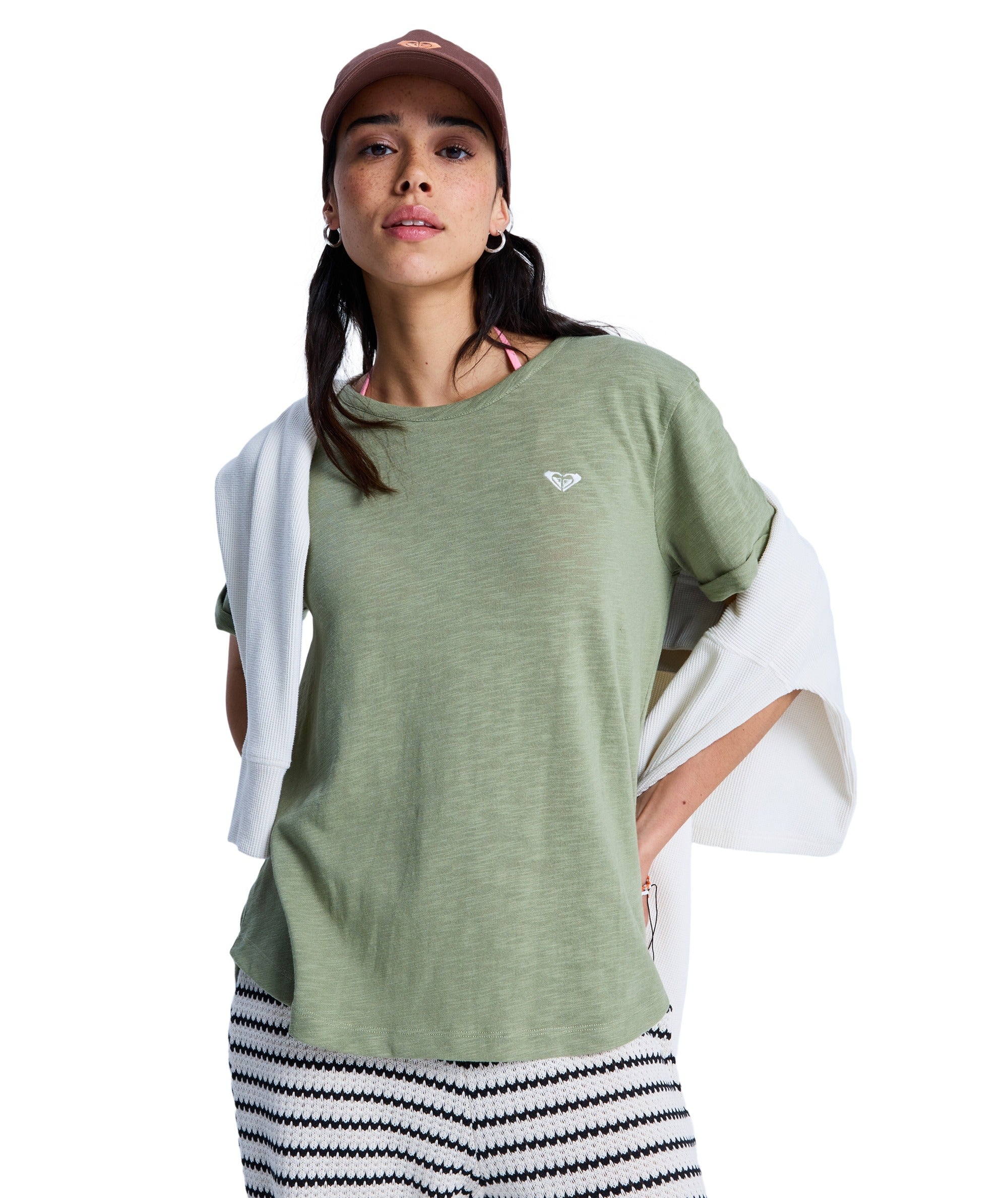 OCEANWAVE REGULAR EMBY - T-SHIRT ERJZT06030 -GLD0 ROXY 
