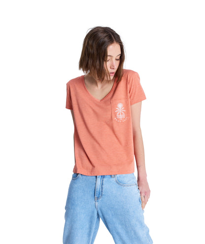 LAGUNA GREEN V NECK - T-SHIRT ERJZT06084 -MLN0 ROXY 