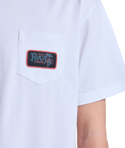 STINGBAY POCKET - T-SHIRT EVYZT00342 -WHT RVCA 