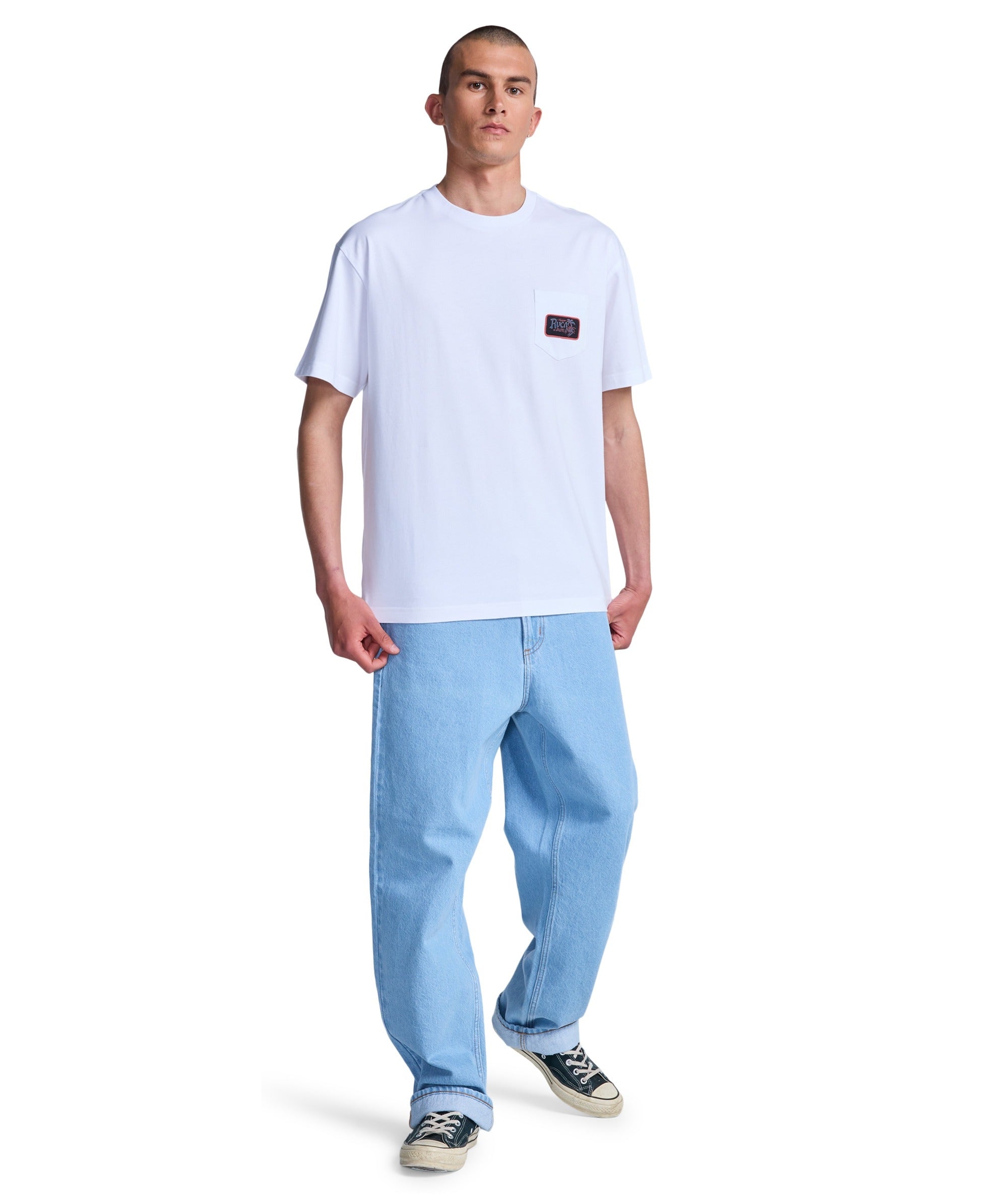 STINGBAY POCKET - T-SHIRT EVYZT00342 -WHT RVCA 
