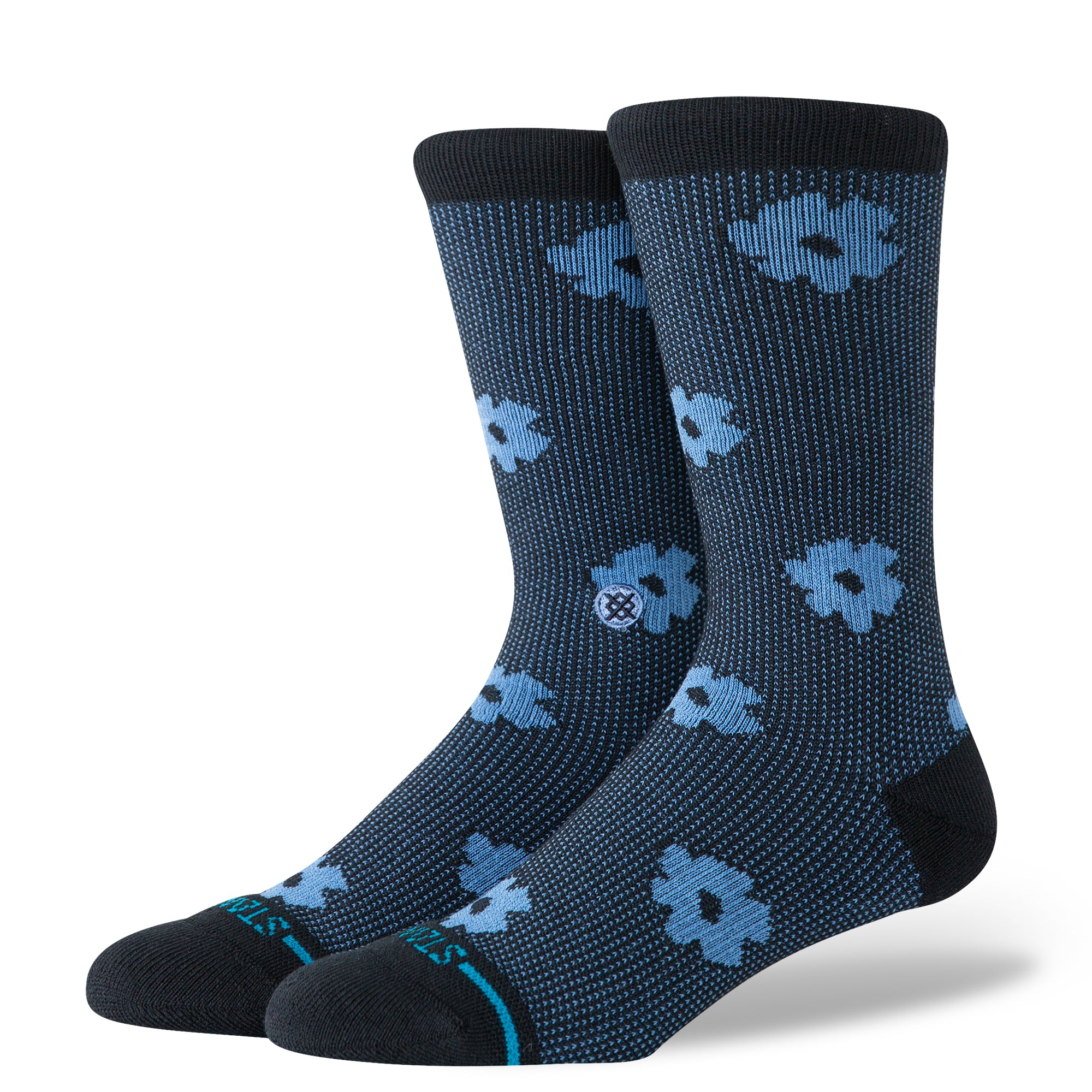 DIGITAL DAISY CREW - CALZE 62US0000825 -BLK STANCE 