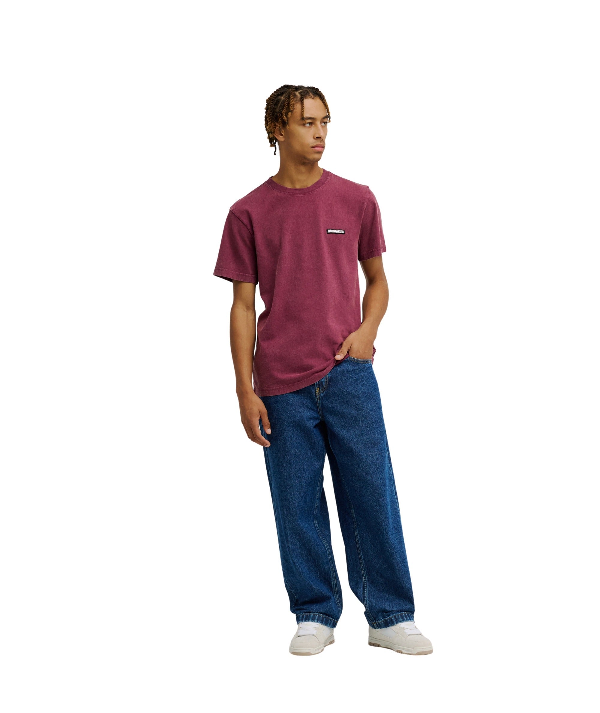 PATCH IT WASHED - T-SHIRT EDYKT03557 -RSN0 DC 