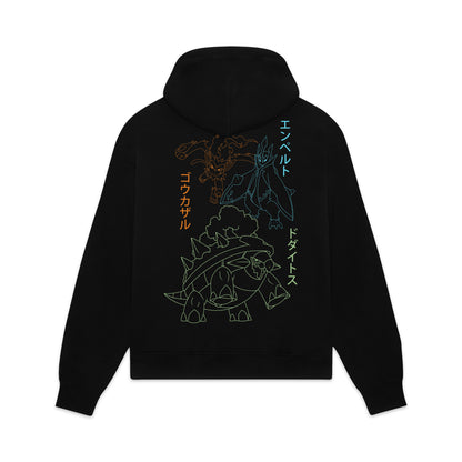 STARTERS EVOLUTION HOODIE - FELPA SW1344-GQ -01 DOLLY NOIRE 