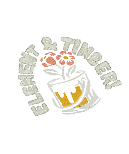 TIMBER FLOWER POT PO - FELPA ELYSF00380 -FBK ELEMENT 