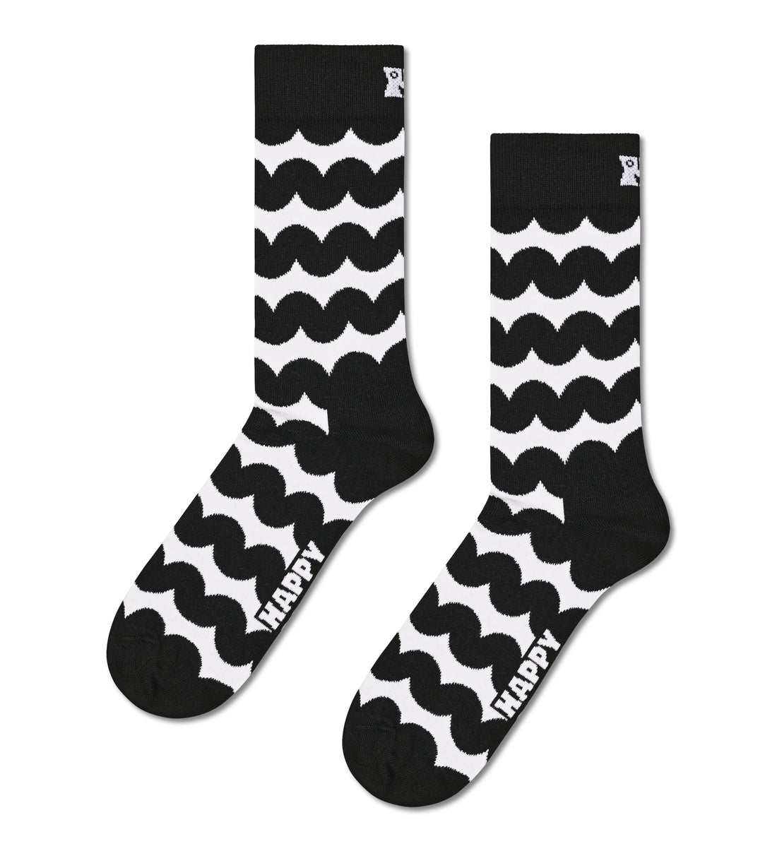 WOBBLY STRIPE - CALZE 87US0001869 -BLACK HAPPY SOCKS 