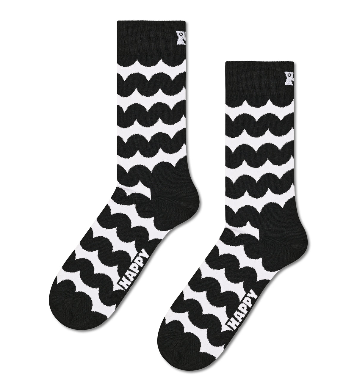 WOBBLY STRIPE - CALZE 87US0001869 -BLACK HAPPY SOCKS 