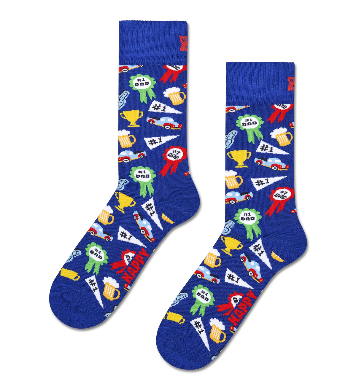 NUMBER ONE DAD - CALZE 87US0001933 -BLUE HAPPY SOCKS 