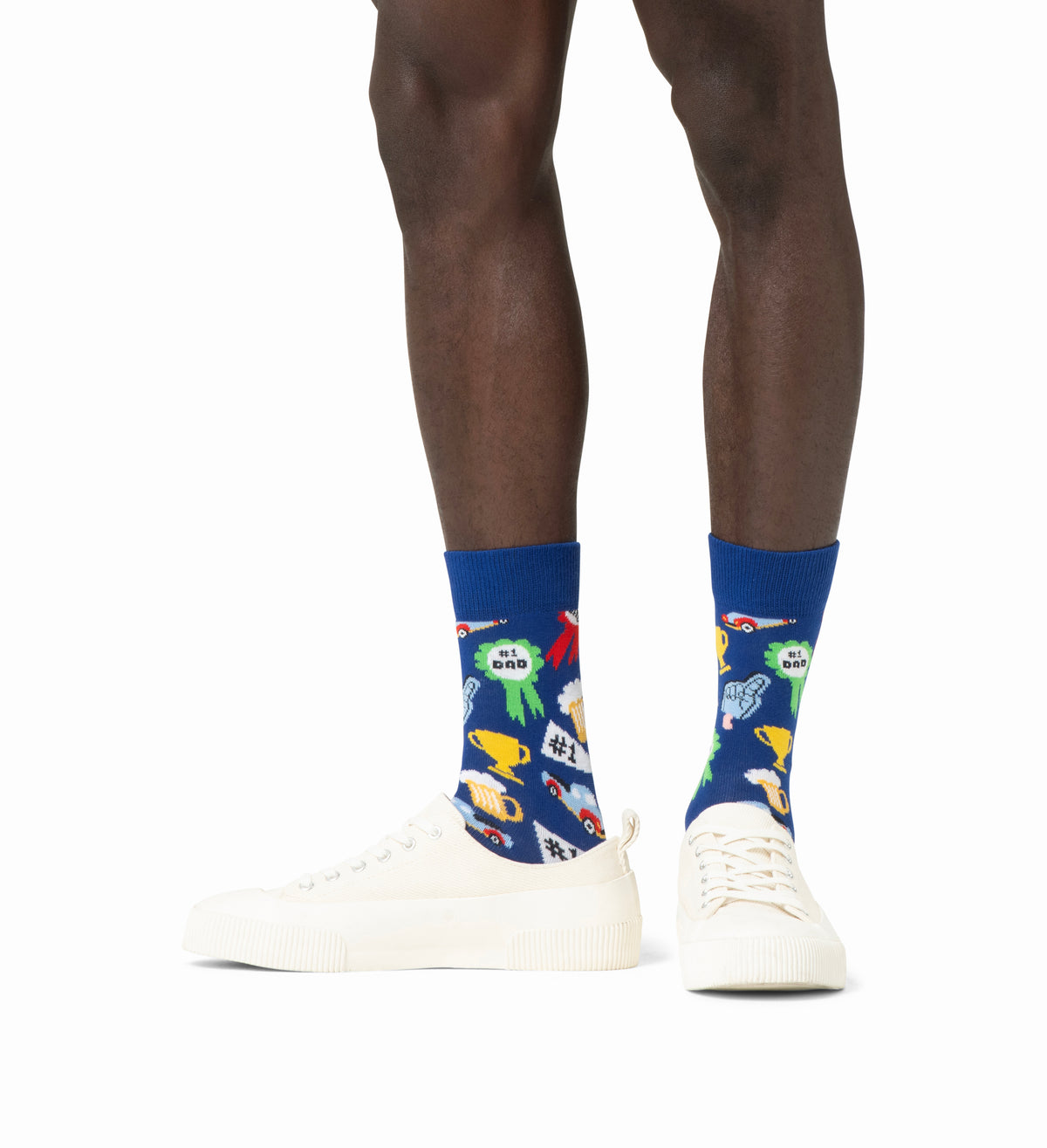 NUMBER ONE DAD - CALZE 87US0001933 -BLUE HAPPY SOCKS 