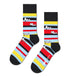 PEANUTS SNOOPY STRIPE - CALZE 87US0001991-PE -BLACK HAPPY SOCKS 