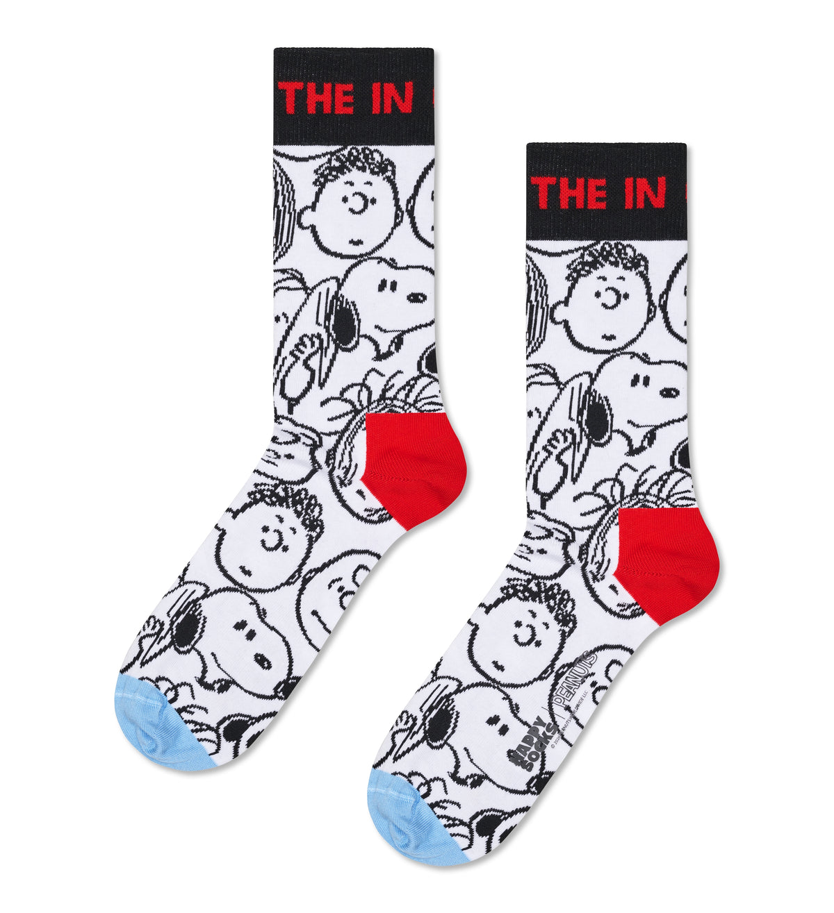 PEANUTS THE IN CROWD - CALZE 87US0001992-PE -WHITE HAPPY SOCKS 