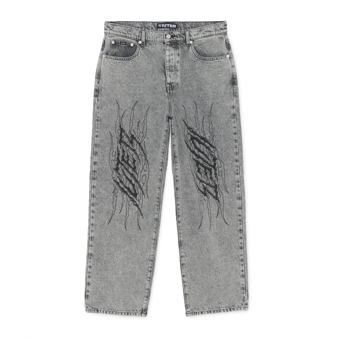 TRIBAL BAGGY DENIM - PANTALONE 26WIDP40 -GREYTR IUTER 