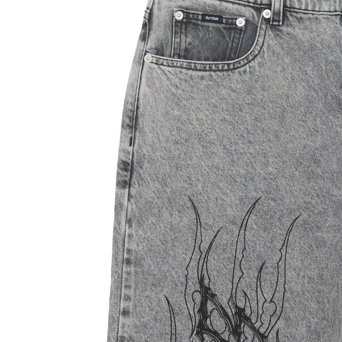 TRIBAL BAGGY DENIM - PANTALONE 26WIDP40 -GREYTR IUTER 