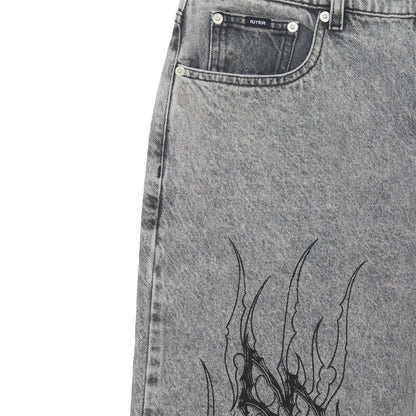 TRIBAL BAGGY DENIM - PANTALONE 26WIDP40 -GREYTR IUTER 