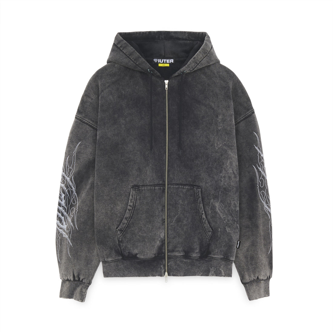 TRIBAL MARBLE ZIP - FELPA 26WISZ40 -BLACK IUTER 