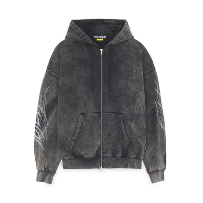 TRIBAL MARBLE ZIP - FELPA 26WISZ40 -BLACK IUTER 