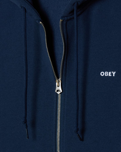 ESTABLISHED WORKS BOLD ZIP HOOD II - FELPA 22MC0000024E -PGB OBEY 