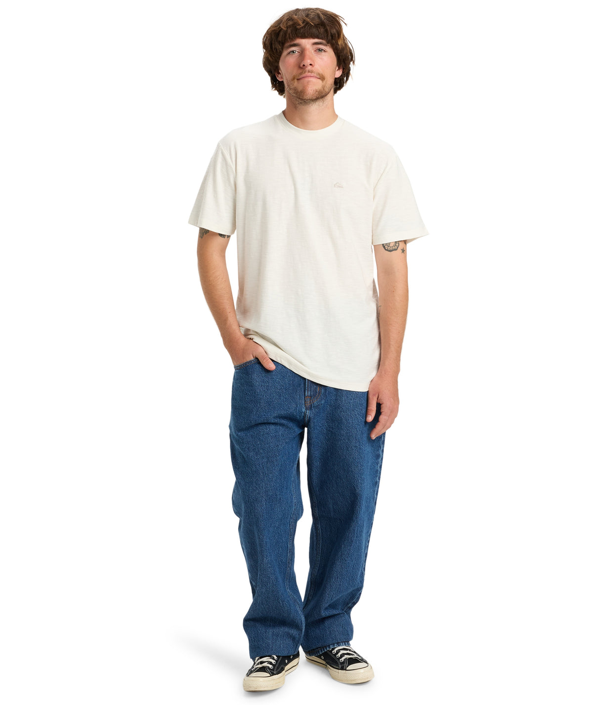 SLUB ROUNDNECK - T-SHIRT EQYKT04391 -WBK0 QUIKSILVER 