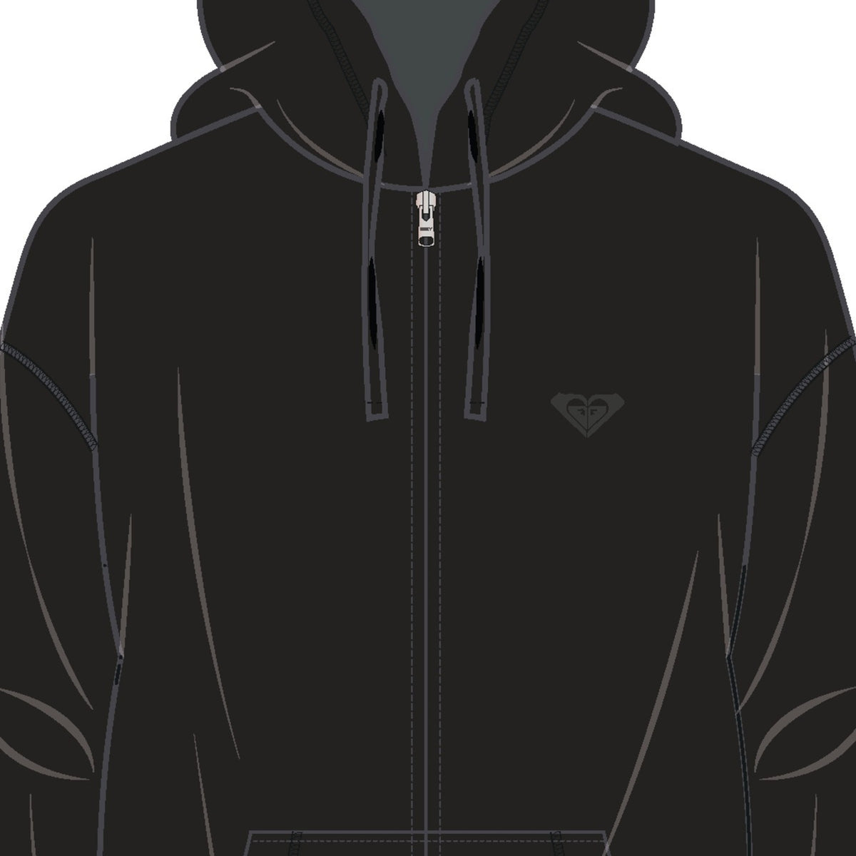 SURF STOKED ZIPPED BRUSHED - FELPA ERJFT05022 -KVJ0 ROXY 