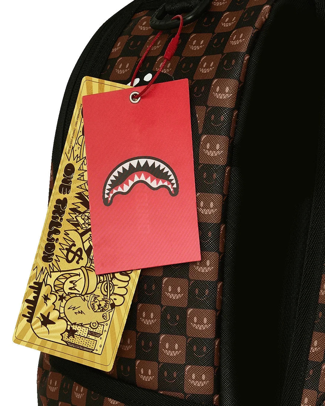 SHARKS IN PARIS WTF BUBBLE BROWN CHECK - ZAINO 910B8634NSZ . SPRAYGROUND 