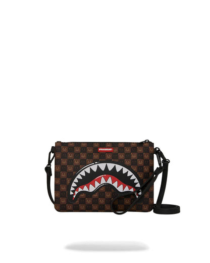 SHARKS IN PARIS WTF BUBBLE BROWN CHECK - BORSA 910B9307NSZ . SPRAYGROUND 