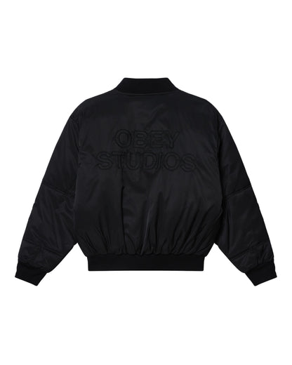 STUDIOS MA-1 BOMBER - GIACCA 22MC0001498 -BLK OBEY 