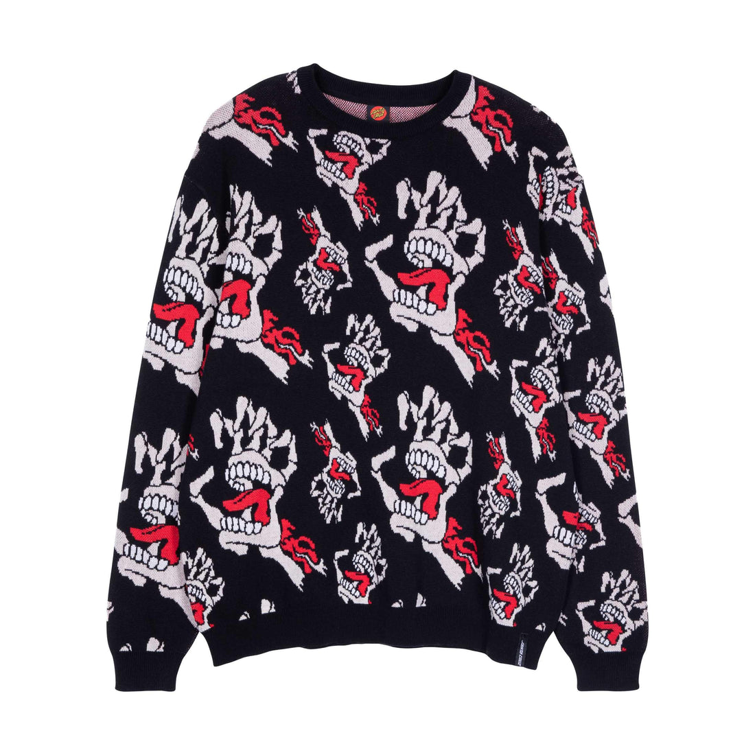 BONE HANDS ALL OVER - MAGLIA SCA-CRW-9776  SANTA CRUZ 