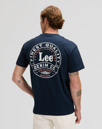 STAMP LEE RIVET NAVY - T-SHIRT 112376494 . LEE 