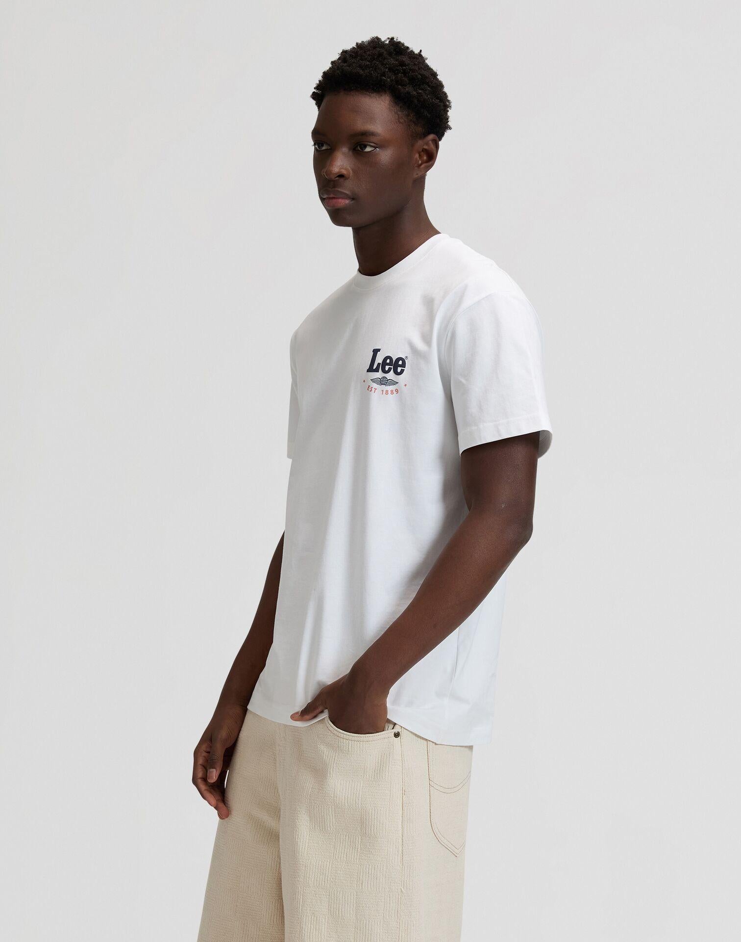 STAMP LEE BRIGHT WHITE - T-SHIRT 112376493 . LEE 