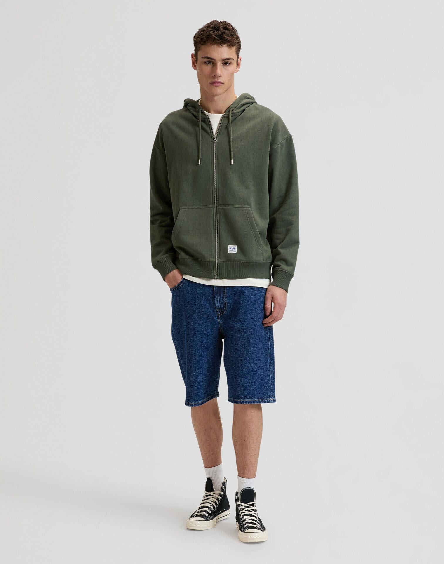 WORKWEAR FULL ZIP OAK MOSS - FELPA 112378765 . LEE 