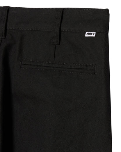 ARMEL PLEATED - PANTALONE 22MC0001490 -BLK OBEY 