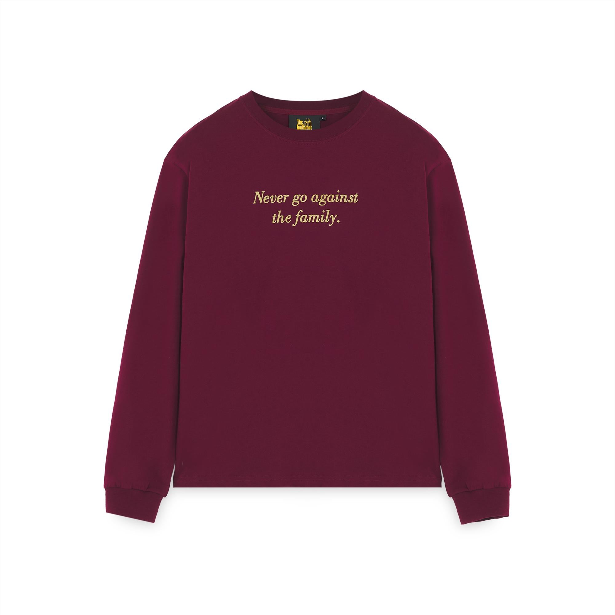 THE GODFATHER: WORLDWIDE LS - T-SHIRT 25WILS60 -BURGUNDY IUTER 