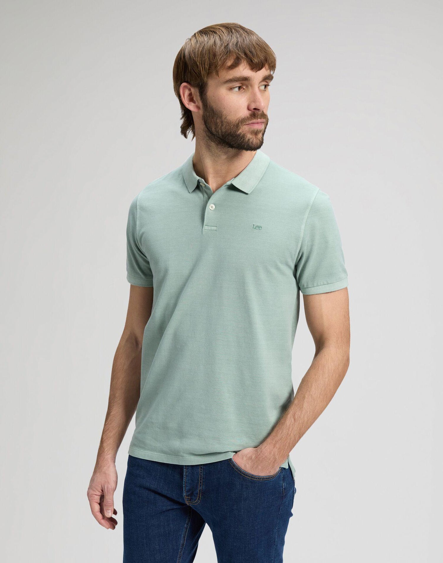 GARMENT DYE DESERT SAGE - POLO 112376465 . LEE 
